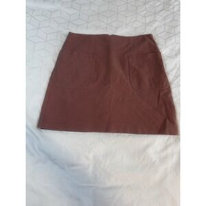 Ann Taylor Loft 4 Mauve Mini Skirt Pockets Lined‎ Cotton
